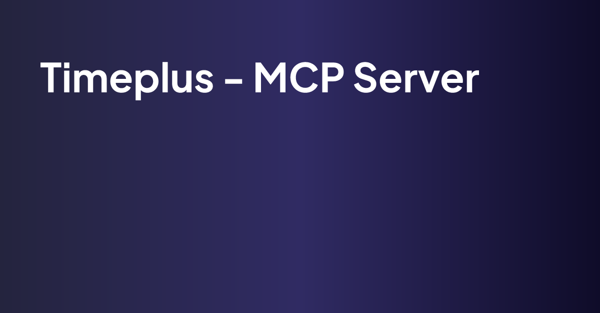 Timeplus - MCP Server